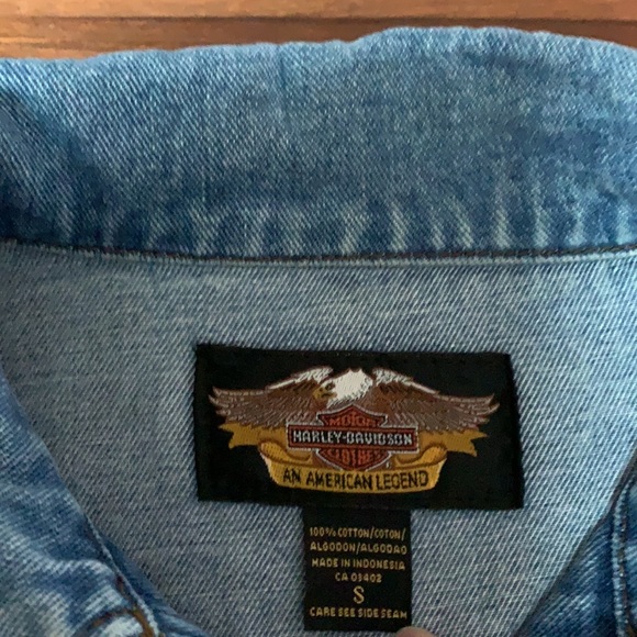 Harley Davidson vintage denim jacket - Picture 3 of 7